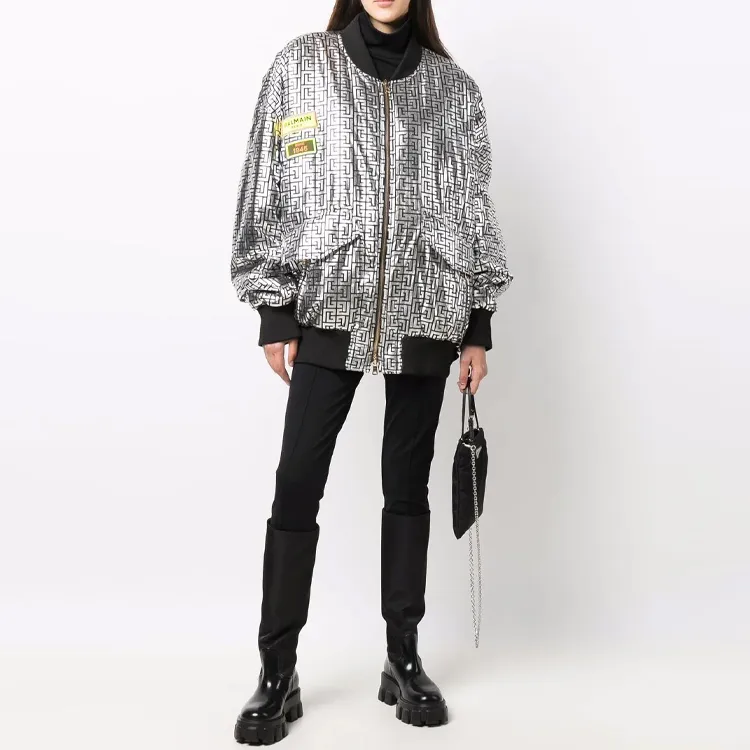BALMAIN Jackets Women's Silver-1