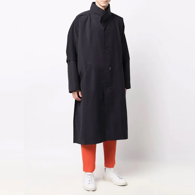 Homme Plissé Issey Miyake Trench Coats Men Black-3