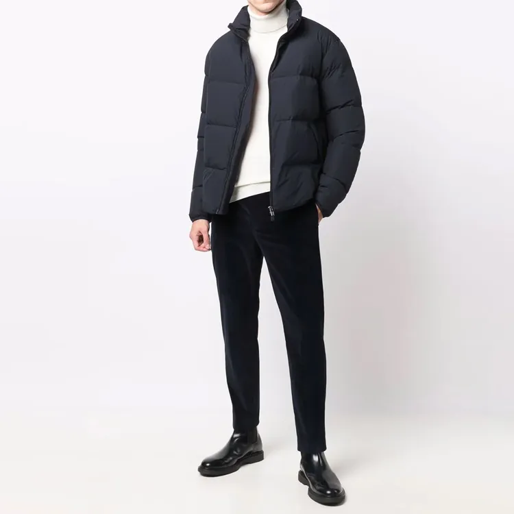 EMPORIO ARMANI Quilted Nylon Full zip Puffer Jacket-1