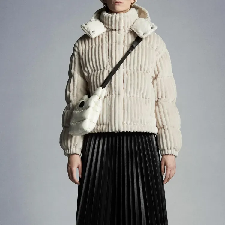 Moncler Down Jacket Women's Ivory White-1