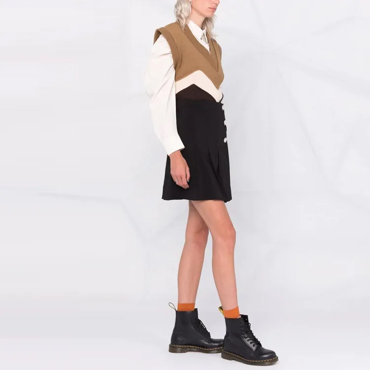 GANNI Casual Short Skirts Women's Black-3