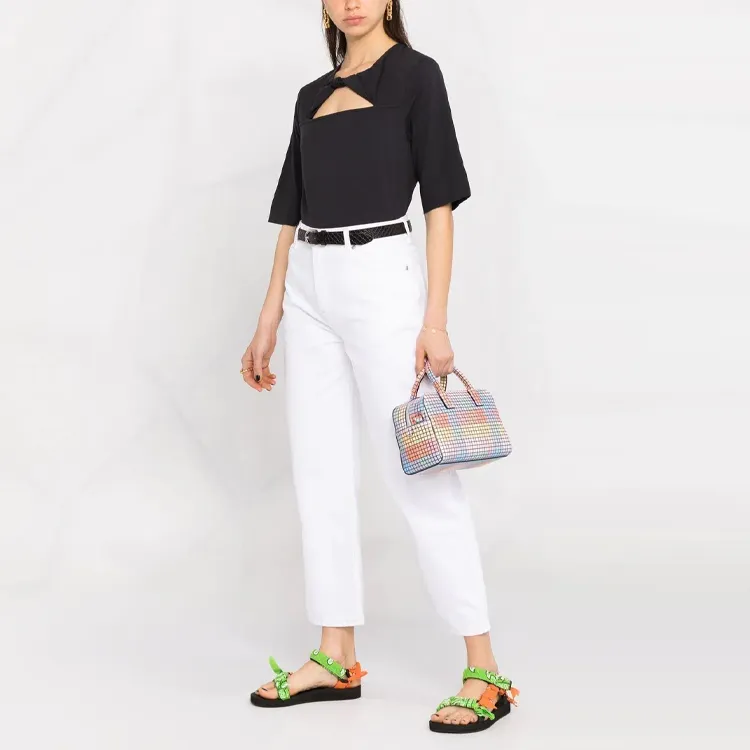 GANNI Basic Cotton Jersey T Shirt 'Black'-3
