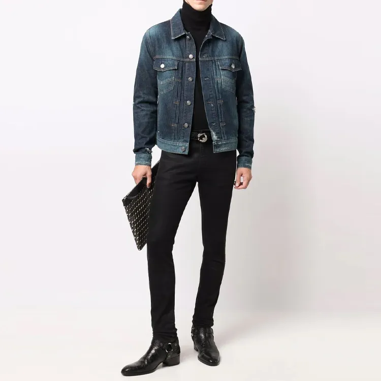 BALMAIN FW21 Denim Jacket Men's Dark Blue-1