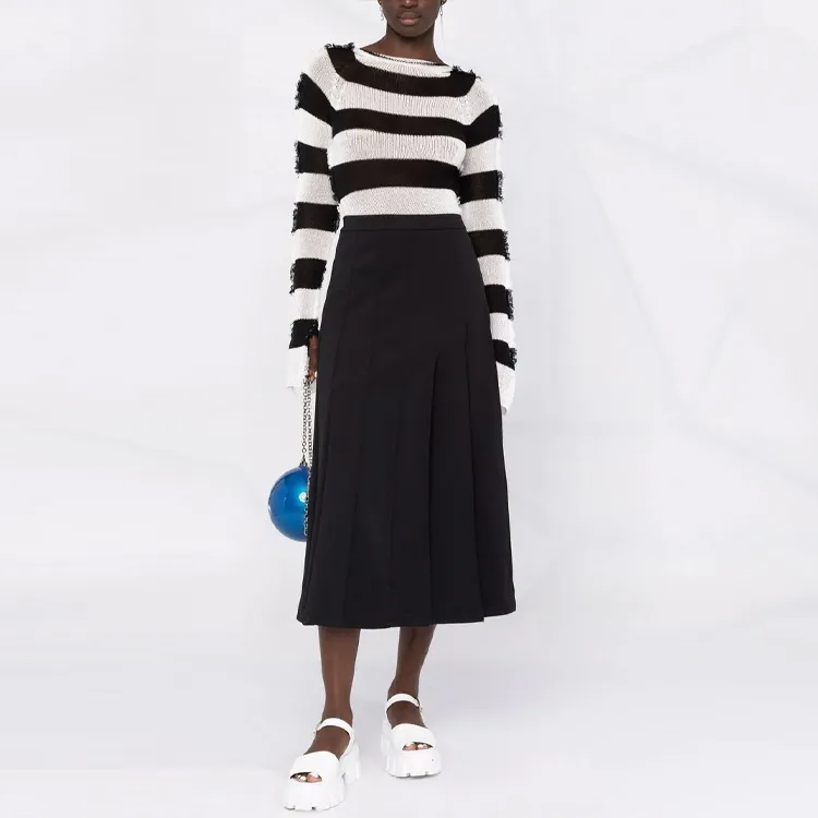 Y 3 Casual Long Skirts Women's Black-1