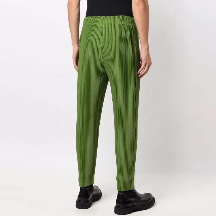 Homme Plissé Issey Miyake Casual Pants Men Green-2