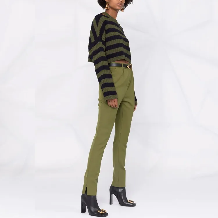 BALMAIN FW21 Loose Fit Sweater Women's Green-3
