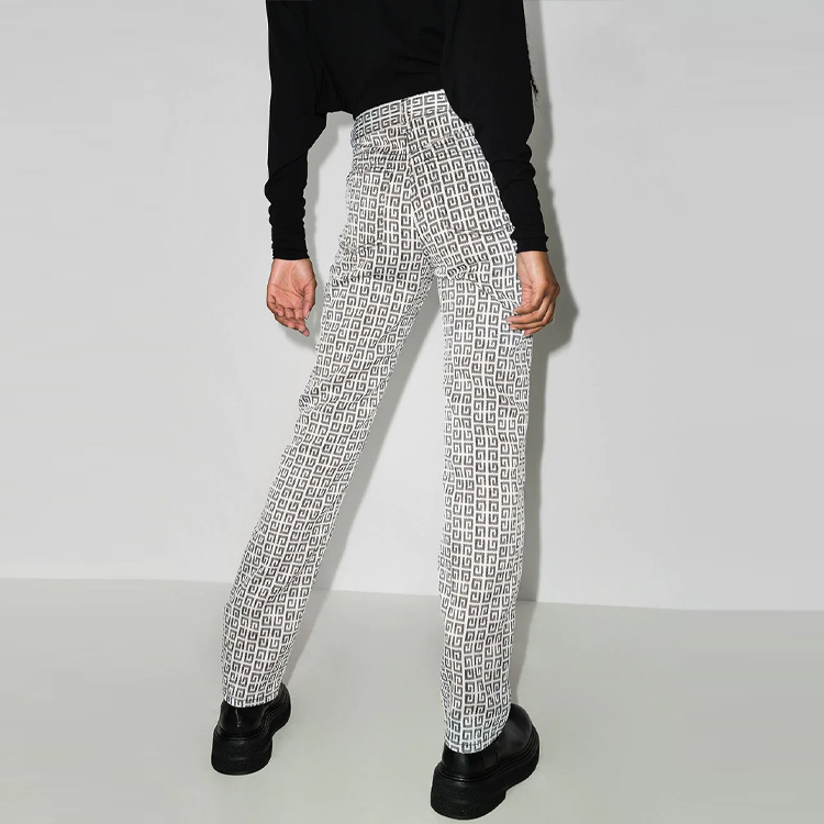パンツ GIVENCHY Woman Pants White BW50WG5Y6G 100 Givenchy Logo Stripe Track Pants | White | FARFETCH