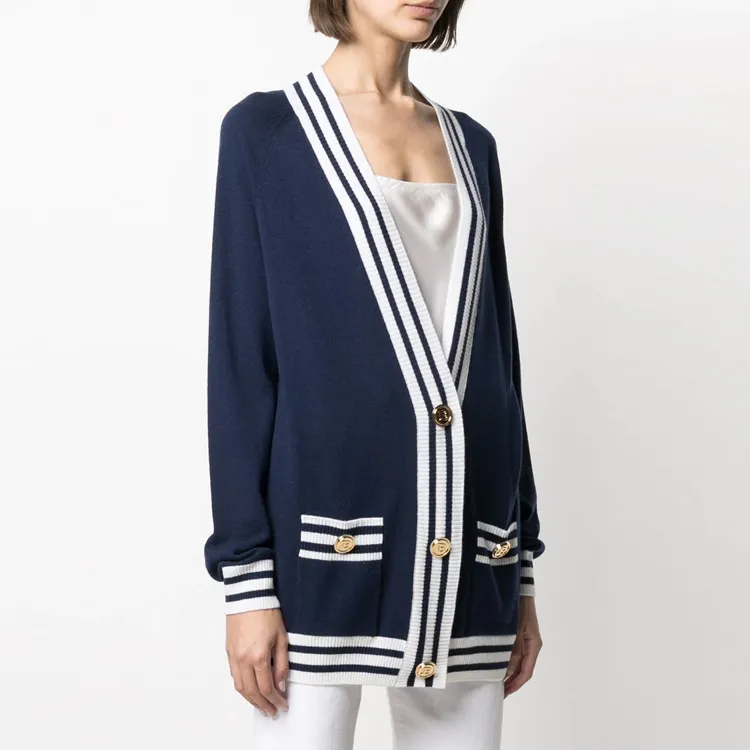 BALMAIN FW21 Fitted Knitwear Women's Blue-1