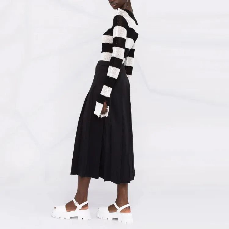 Y 3 Casual Long Skirts Women's Black-3