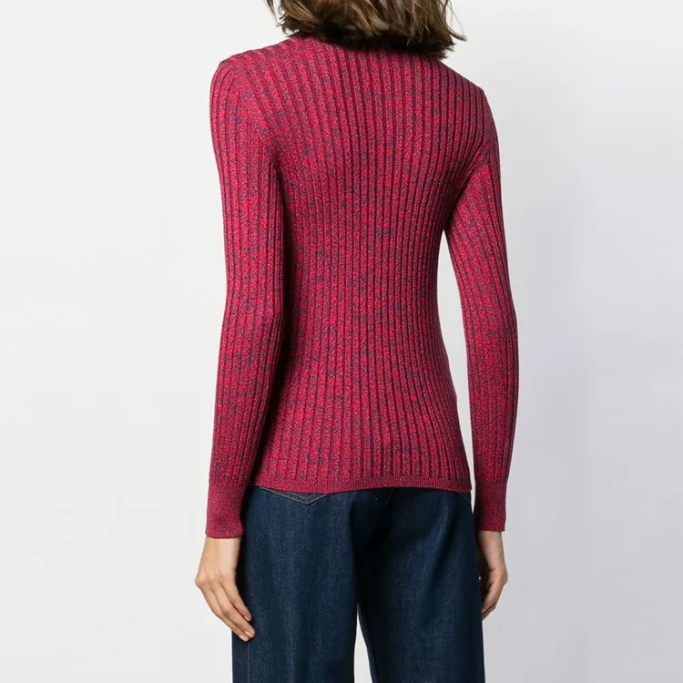 GUCCI Silk Blend Turtleneck Red-2