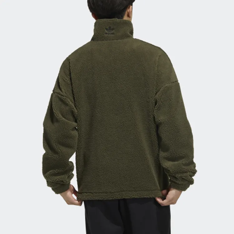Adidas Originals Sherpa Jacket Men's Dark Olive Green-2
