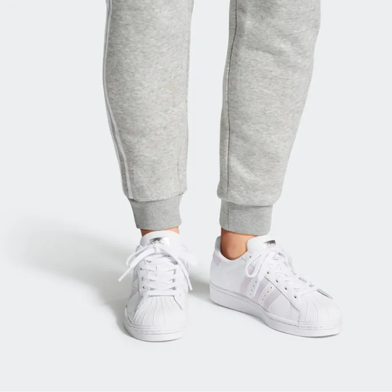 Adidas Superstar White Purple Tint Women's-5