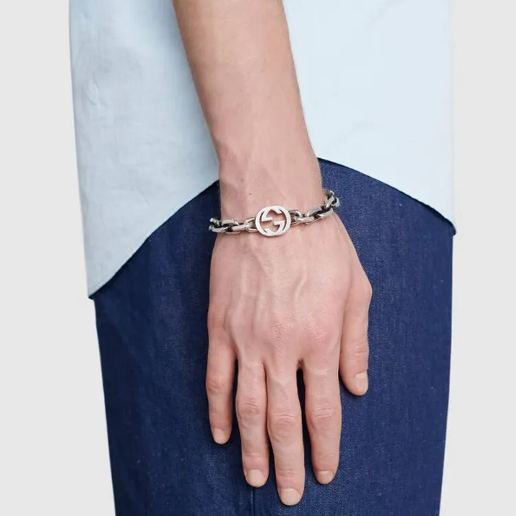 GUCCI 925 Sterling Silver Bracelets Unisex Silver-2
