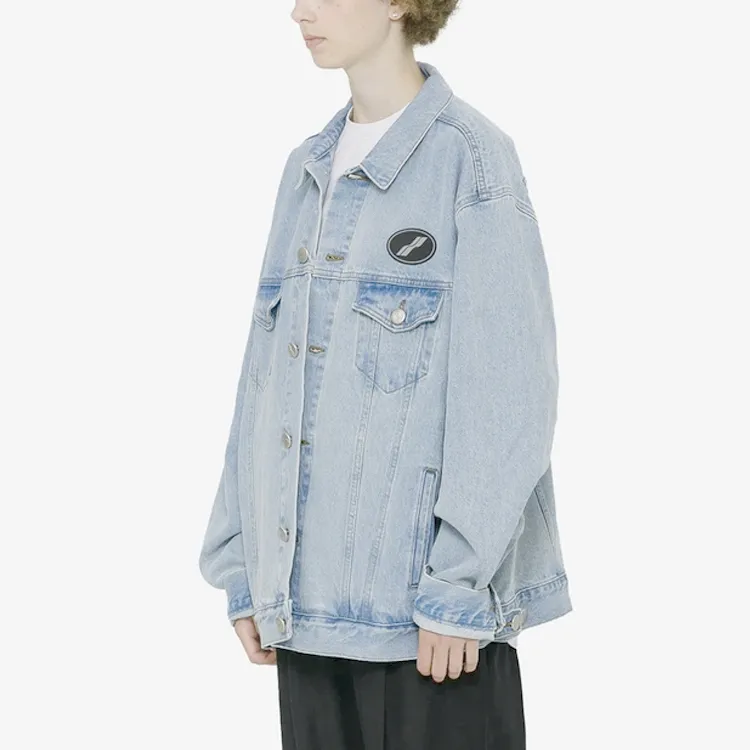 WE11DONE Ice Oversized Denim Jacket-4