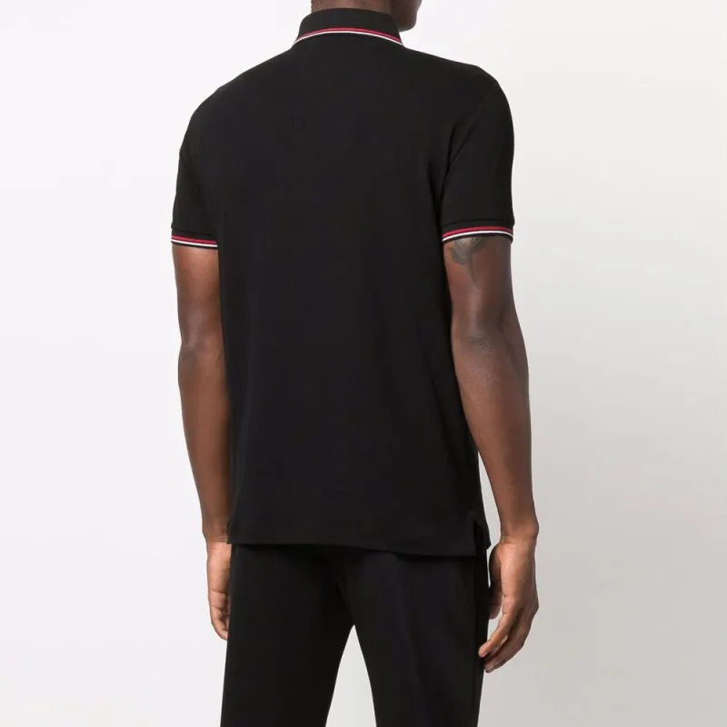 EMPORIO ARMANI Slim fit Stretch Piqué Polo Shirt With Micro Eagle-3