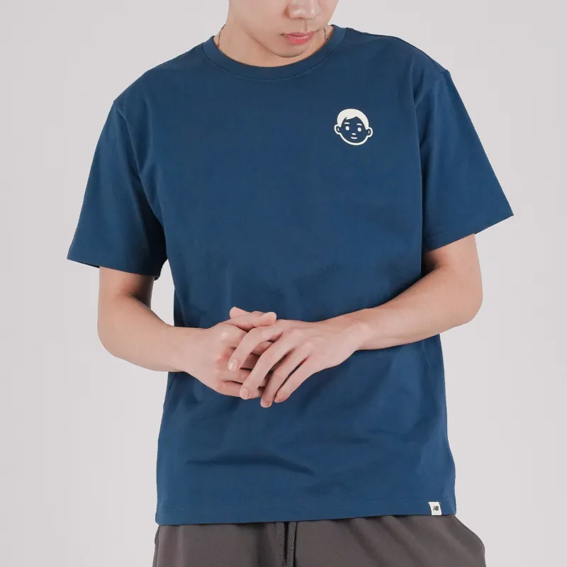 New Balance Noritake Collection Set in Sleeve T Shirt Unisex Navy Blue-3