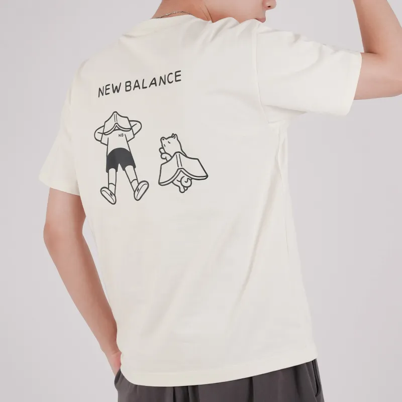 New Balance x Noritake Set in Sleeve T Shirt Unisex White-3
