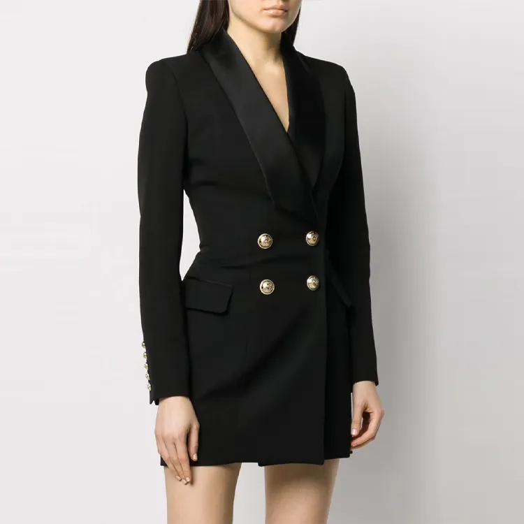 BALMAIN Long-Sleeved Dresses Women's Black-1