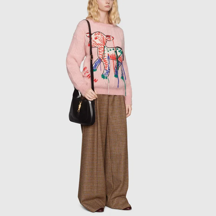GUCCI FW21 Casual Pants Women's Brown-1