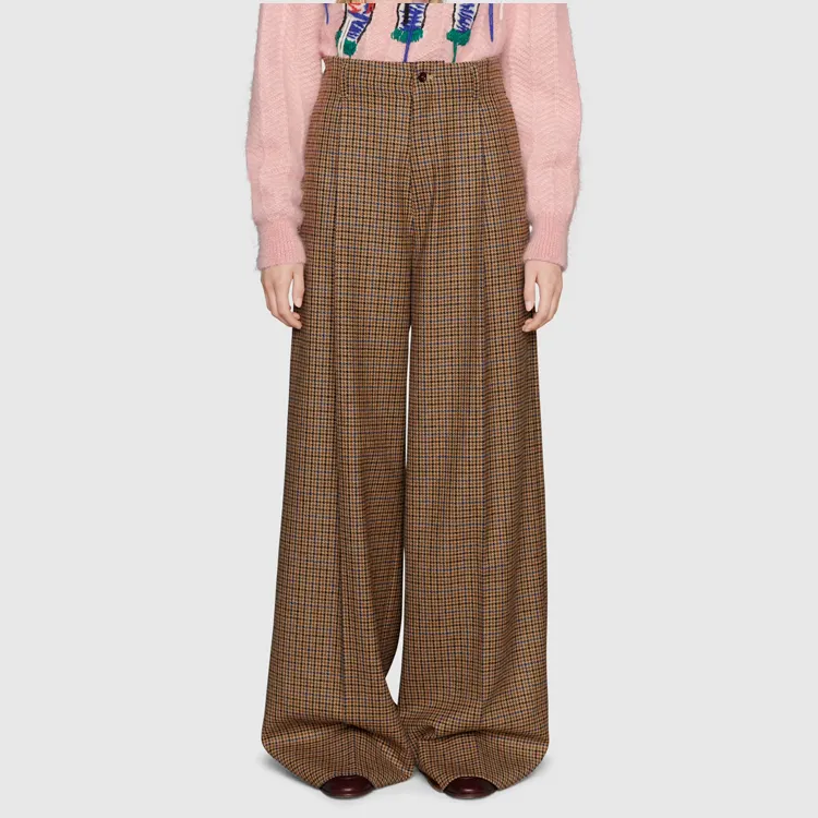 GUCCI FW21 Casual Pants Women's Brown-2