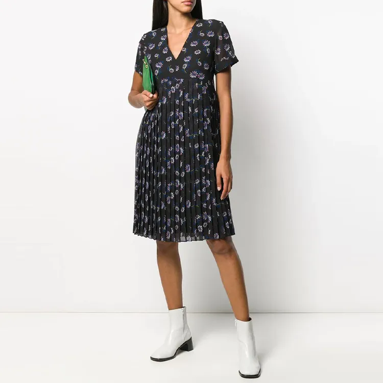 KENZO Short Sleeved Dresses Women's Black-1