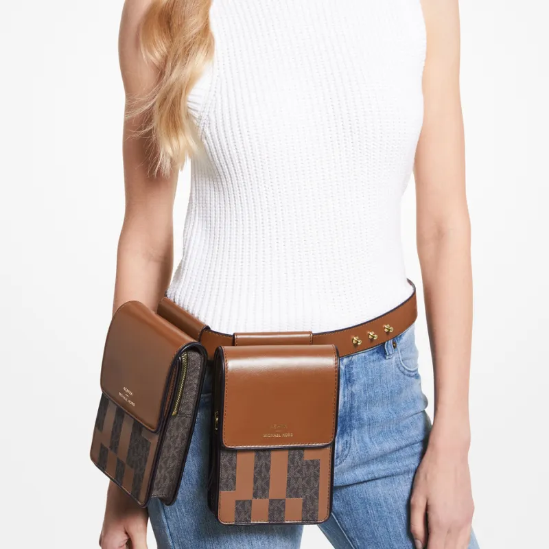 MICHAEL KORS Ashya X MICHAEL KORS Saga Signature And Leather Multi Bag-4