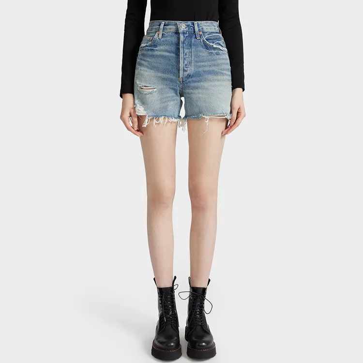 AGOLDE Denim Shorts Women's Blue-2