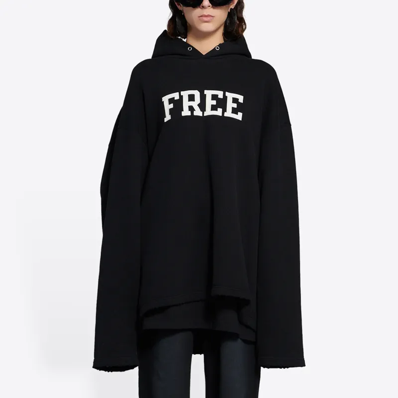 Balenciaga Free Embroidered No Rib Hoodie-5
