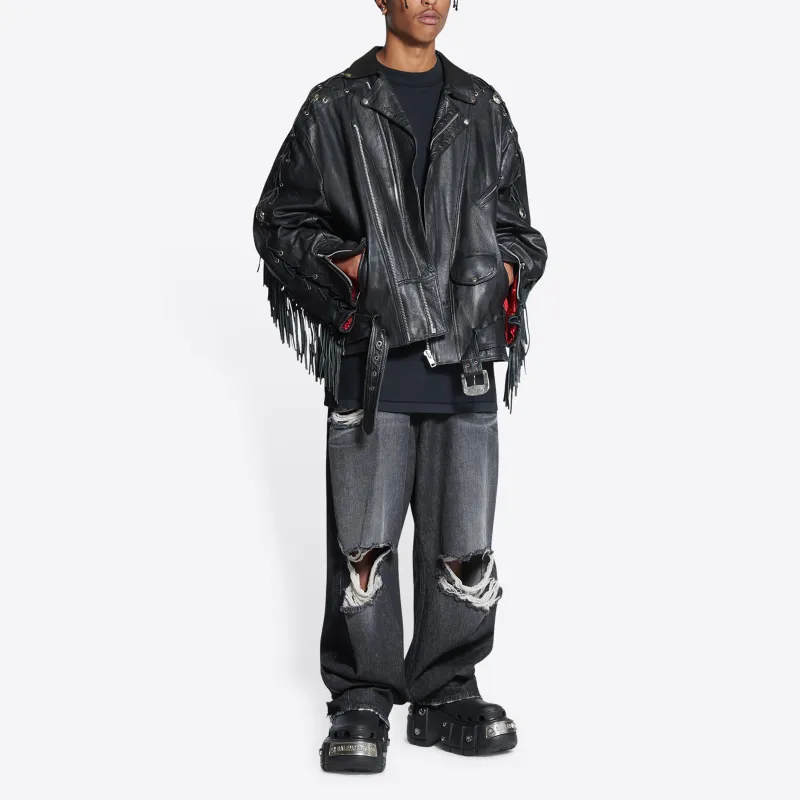 Balenciaga Upcycled Biker Jacket-2