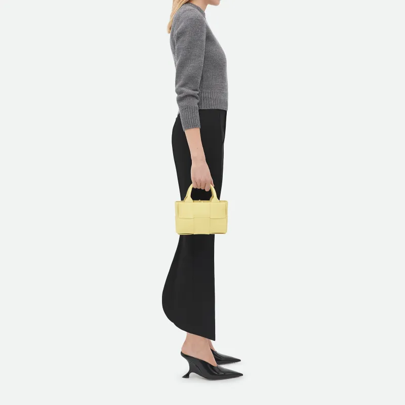 Bottega Veneta ARCO Sheepskin Tote Bag Shopping Bag Shoulder Bag Crossbody Bag Handbag Extra Mini Women's Yellow-5