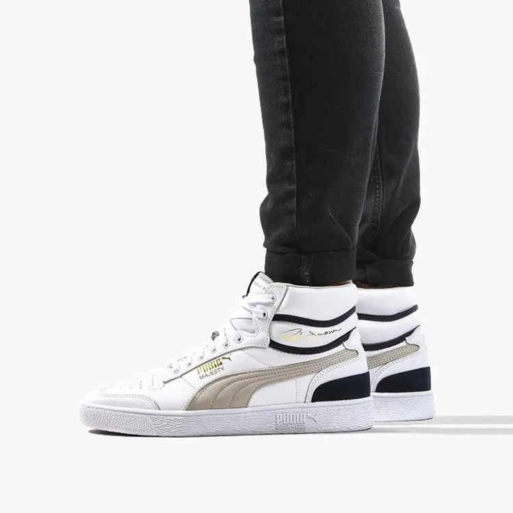 PUMA Ralph Sampson Mid Og White Grey Violet Peacoat-5