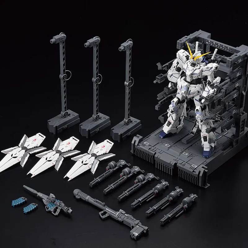 BANDAI MGEX 1 100 Gundam Base Limited Mobile Suit Gundam Unicorn RX 0 Unicorn Gundam Unit 1 Ver.TWC Model Kits 18cm-4