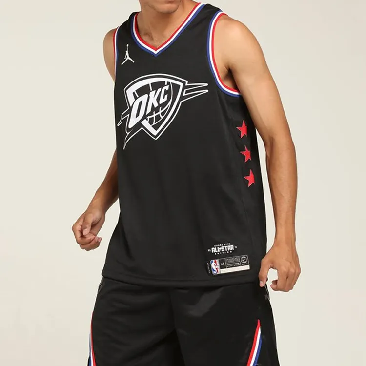 Nike Jersey Basketball Jerseys Men's Black-3