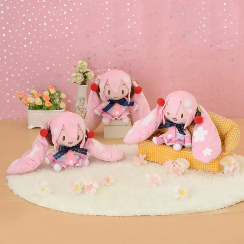 SEGA Hatsune Miku Preciality Collection Sakura Hatsune Dolls Plush Doll 13cm High-1
