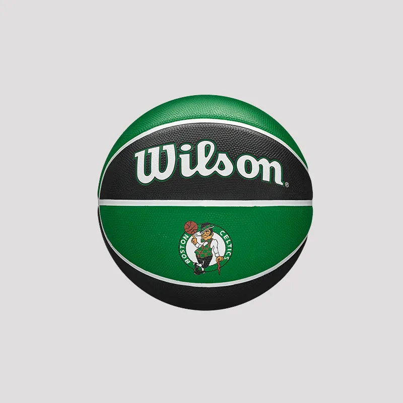 Wilson NBA Series Rubber Basketball Black Green Size 7 Ball Training Unisex-3