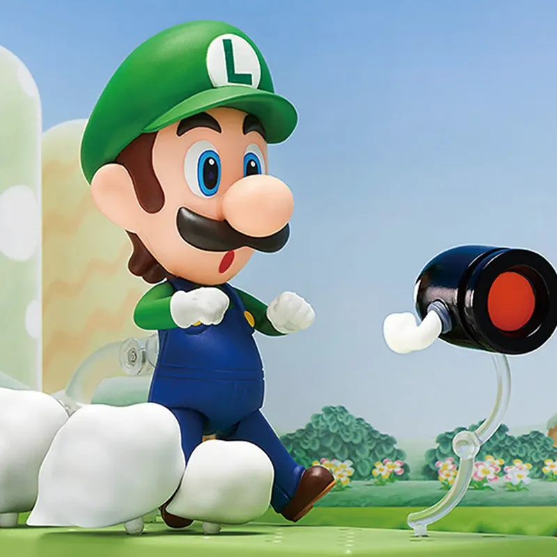 GSC Nendoroid, Super Mario Brothers, Luigi, Three Times Reissued Version Chibi Figures 10cm-3