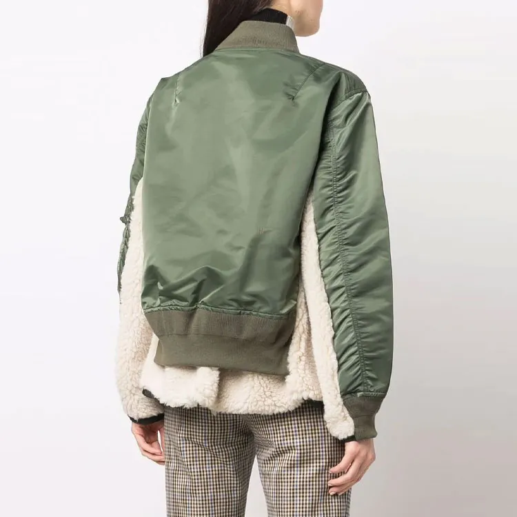 Sacai Nylon Twill Mix Blouson 'Khaki'-1
