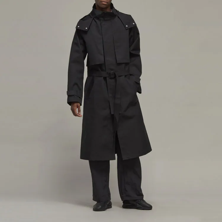 Y 3 Trench Coats Unisex Black-3