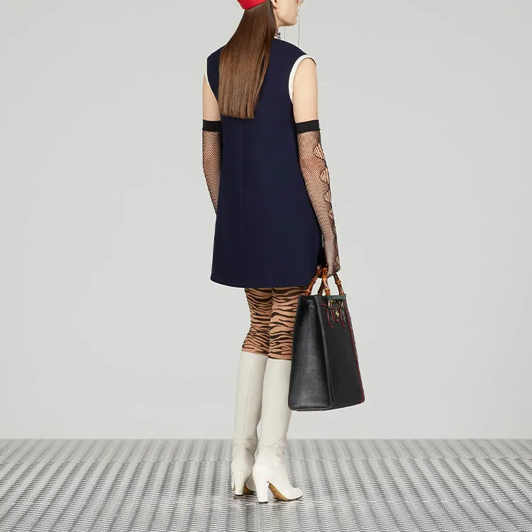 GUCCI Sleeveless Dress Women's Dark Blue-4