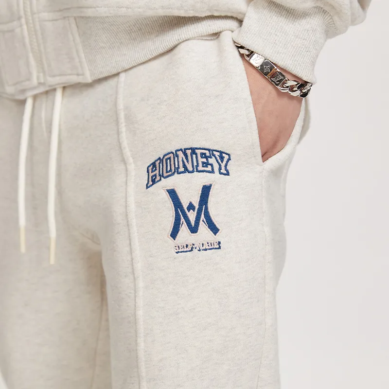 Moonwav X SENCE LA Knitted Sweatpants Unisex Mixed Heather Gray-4