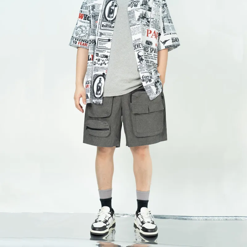 THEWIZBRAND Loose Fit Shorts Unisex Heather Gray-3