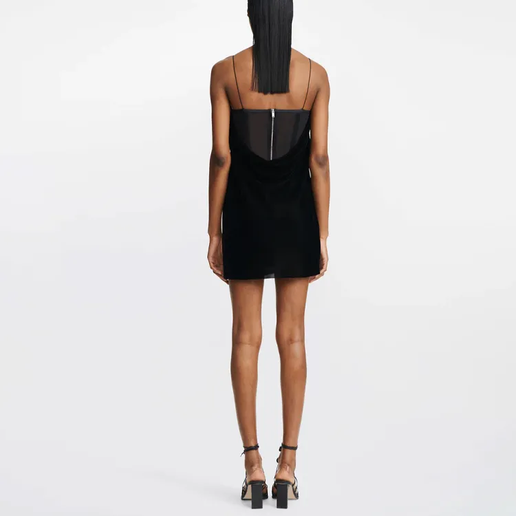 DION LEE Velvet Architrave Corset Mini Dress-1