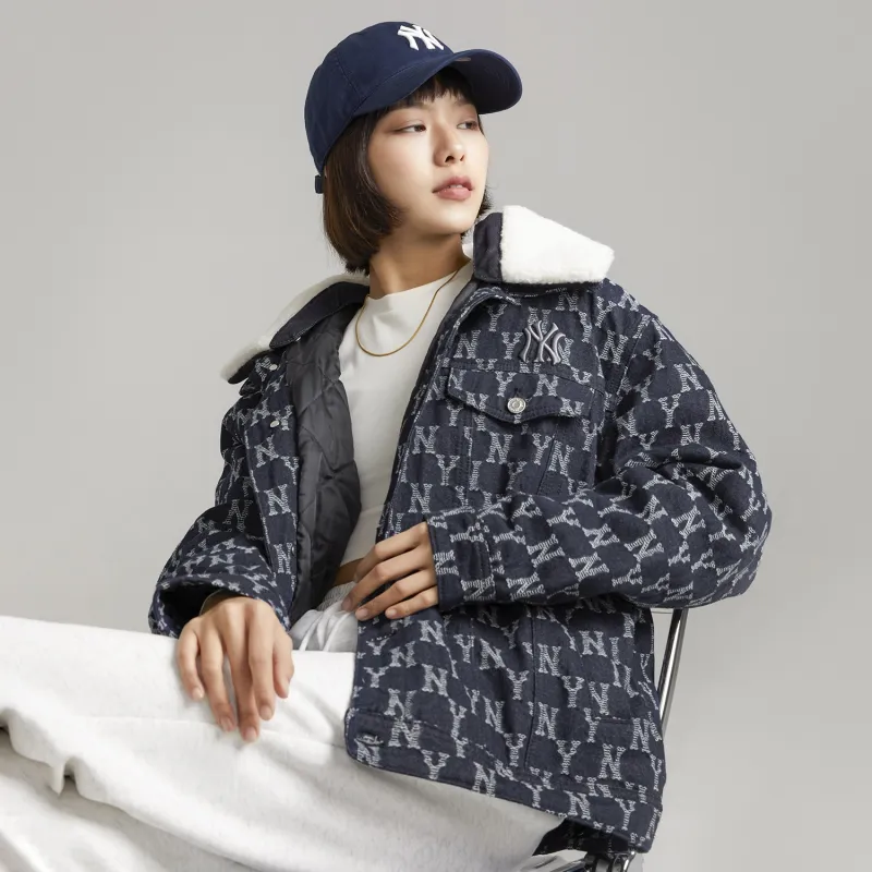 MLB Old Flower Jackets Unisex Dark Marine Blue-8