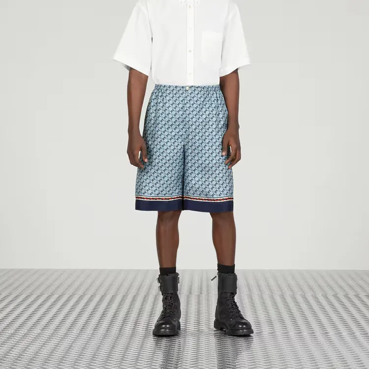 GUCCI Monogram Pattern Knee Length Shorts-2