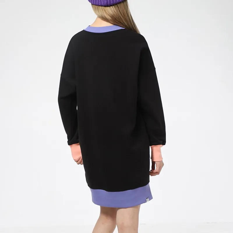 PUMA Long Sleeved Dresses Women's Black-3