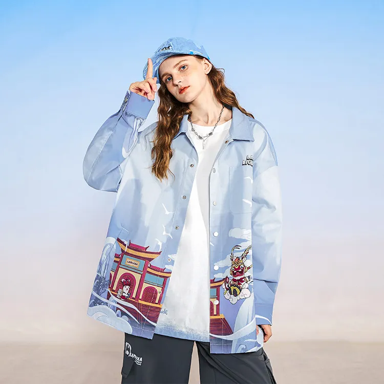 LAMLICKA Shirts Unisex Blue-3