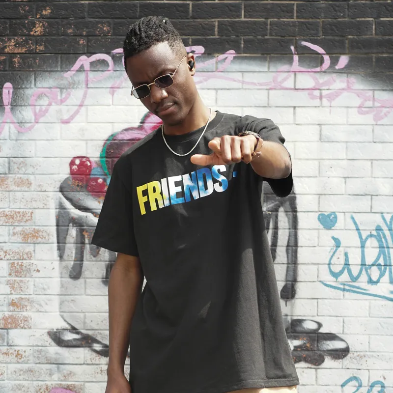 VLONE Friends Series T Shirts Unisex Black-2