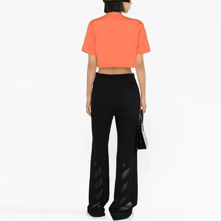 OFF WHITE Laundry Crop T Shirt 'Coral'-2