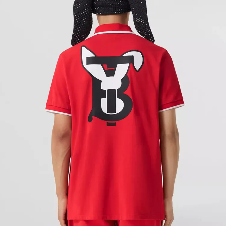 Burberry SS23 The Year Of The Rabbit SS23 Polo Shirt Men's Bright Red-3