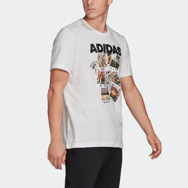 Adidas T Shirts Men White-3